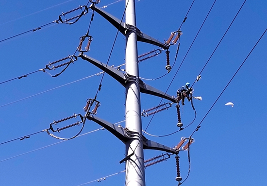 國網山東壽光供電：藍天鐵塔檢修消缺 輸電線路可靠運行